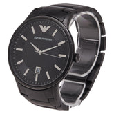 エンポリオ アルマーニ レナト 腕時計 AR-11184 クオーツ ブラック文字盤 ステンレススチール メンズ Emporio Armani 【中古】